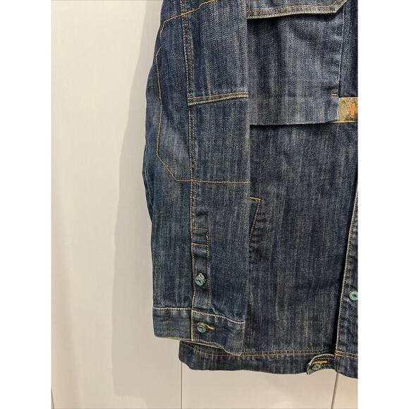 VTG Marithe Francois Girbaud MFG Denim Trucker Jacket Y2K Men’s Sz XL ~ BACK HIT - Picture 6 of 13